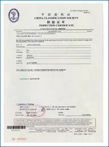 中国船级社检验证书1
